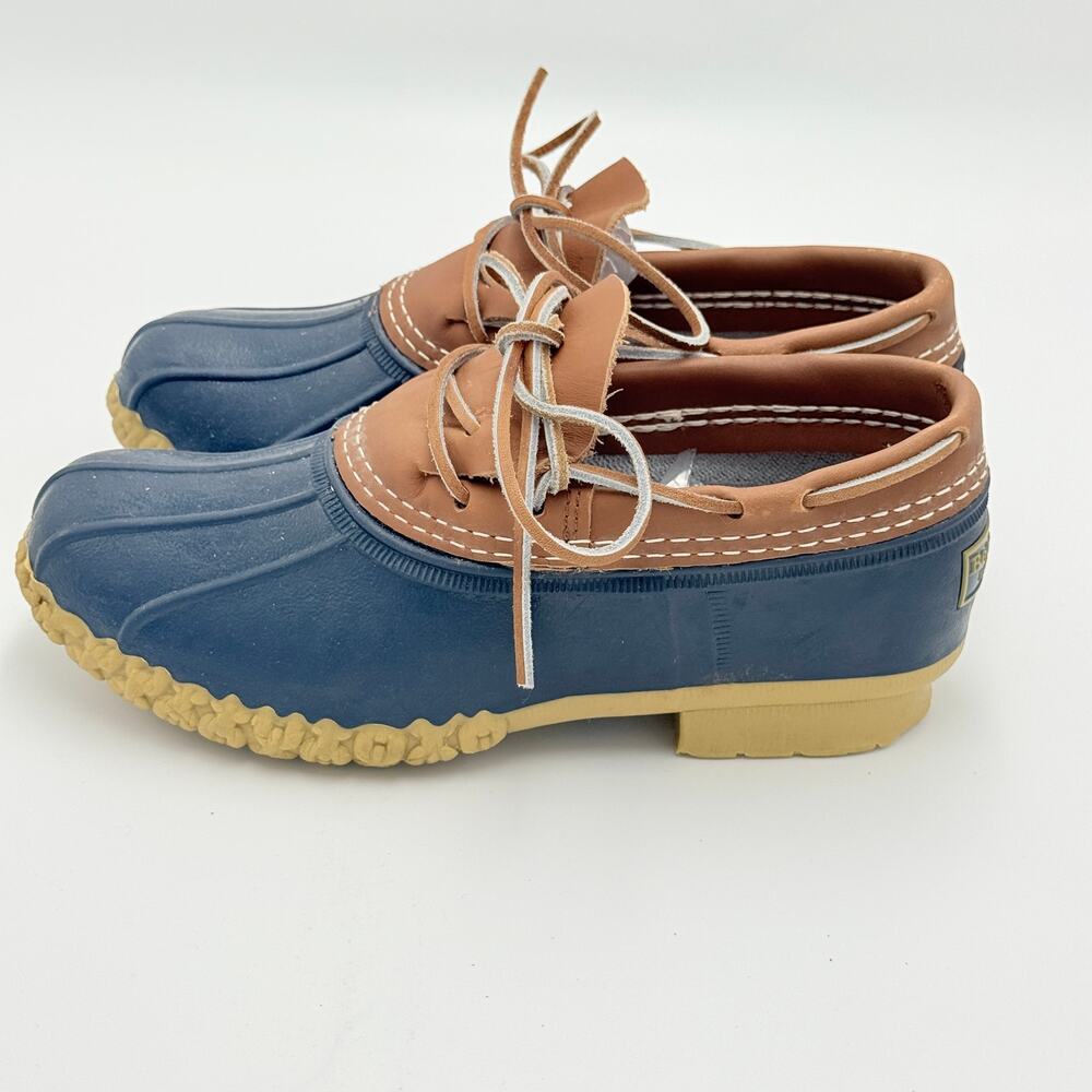 L.L.Bean Rubber Gumshoe Bean Boots Navy/Tan Women's Size 8